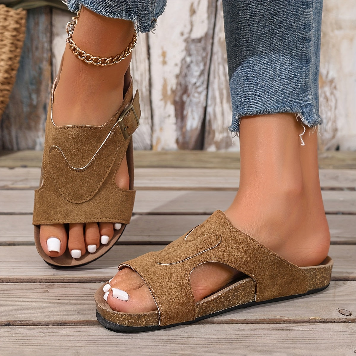 Ortopediska Slip-in Sandaler med Hälband